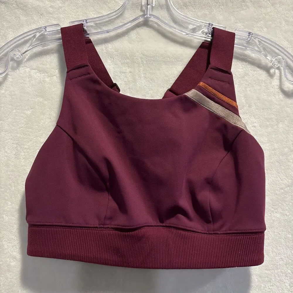 Free People Movement Freestyle Sports Bra Maroon Size Small Gym Running Workout